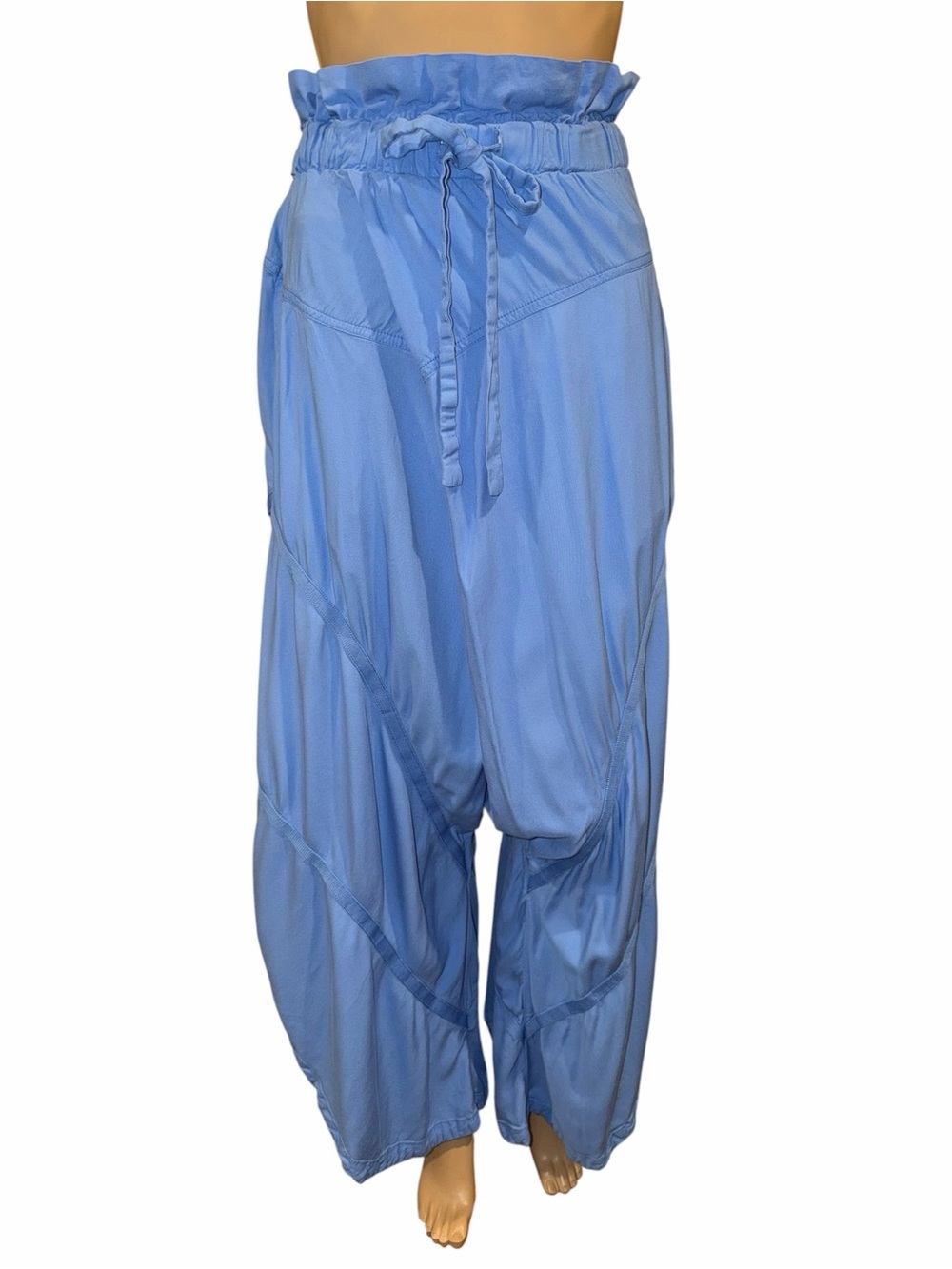 NWOT FREE PEOPLE MOVEMENT Head Start Harem Pants In Coastal Blue MSRP $128